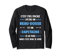 Départ Métier Super Capitaine Humour Beau Gosse Capitaine Manche Longue