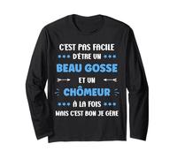 Départ Métier Super Chômeur Humour Beau Gosse Chômeur Manche Longue