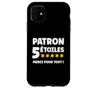 Départ Super Patron Humour 5 étoiles Merci Patron Coque pour iPhone 11