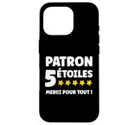 Départ Super Patron Humour 5 étoiles Merci Patron Coque pour iPhone 16 Pro