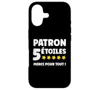 Départ Super Patron Humour 5 étoiles Merci Patron Coque pour iPhone 17