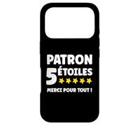 Départ Super Patron Humour 5 étoiles Merci Patron Coque pour iPhone 17 Pro