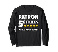 Départ Super Patron Humour 5 étoiles Merci Patron Manche Longue