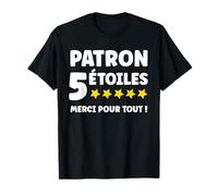 Départ Super Patron Humour 5 étoiles Merci Patron T-Shirt