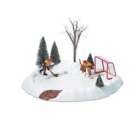 département 56 Hockey Practise animés, Acier, Papier, Sisal, Plastique, Blanc, 2.5 x 2.5 x 2.5 cm