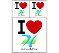 Département De La Saône Et Loire - 1fois 10cm - 2fois 5cm - Sticker/Autocollant