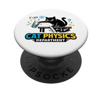 Département de Physique du Chat - Nerdy Cat Science PopSockets PopGrip Adhésif