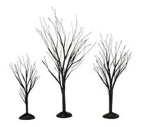 Department 56 Accessoires pour villages Halloween Branches d'arbres nues noires 4,5 cm Fil métallique papier plastique