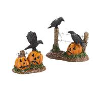 Department 56 Corbeaux d'halloween, polyrésine, Multicolore, 8,5 x 8 x 4,5 cm
