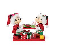 Department 56 Disney by Possible Dreams Figurine Mickey et Minnie Mouse Cookies Frais pour Père Noël, 14 cm, Multicolore