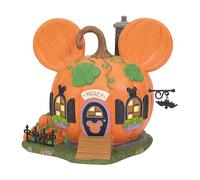 Department 56 Disney Village Maison éclairée Mickey Mouse Citrouille d'Halloween 14 cm Multicolore