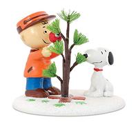 Department 56 Peanuts Figurine Charlie Brown & Snoopy The Perfect Tree | Fabriquée et Peinte à la Main 7 cm