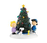 Department 56 Peanuts Village O' Figurine de Sapin de Noël Vert