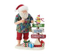 Department 56 Possible Dreams Figurine de cônes de neige Tutti Frutti Père Noël par la mer Multicolore 26,7 cm