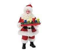 Department 56 Possible Dreams Figurine de Père Noël Tenant des Bougies Multicolore 26,7 cm