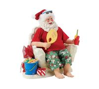 Department 56 Possible Dreams Figurine Père Noël par la mer Happy Place, 22,9 cm, Multicolore