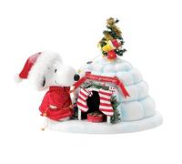 Department 56 Possible Dreams Peanuts Figurine Igloo Snoopy et Woodstock Puffer Multicolore 17,8 cm