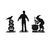 Department 56 Village Collection Accessoires Halloween Silhouettes effrayantes Ensemble de Figurines Différentes Tailles Noir