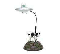 Department 56 Village Collection Accessories Figurine animée Udderly Unbelievable OVNI et Vache Multicolore 24 cm
