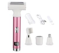 Dépassement électrique pour les femmes | Dispositif d'épilation à rasoir électrique rechargeable, rasoir des dames sans fil portables, affichage numérique Type-C Épilation de cheveux de rasoir pour fe