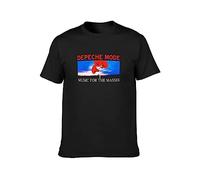 Depeche Fashion Music for The Masses Unisex 100% Cotton Short-Sleeve T-Shirts Black XL