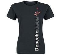 Depeche Mode Violator Side Rose Femme T-Shirt Manches Courtes Noir 100% Coton Regular/Coupe Standard