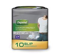 Depend Comfort Protect Lot de 10 culottes d'incontinence pour homme - Taille S/M
