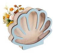 Dependable Wooden Design: With high structural stability and wooden craftsmanship, this case provides an elegant seashell presentation, enriching spaces through its natural decorative allure seamlessl