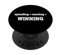 Dépenser Moins Que Gagner est Gagnant PopSockets PopGrip Adhésif