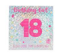 Depesche 0011694-001 Carte de vœux pop-up pour 18ème anniversaire avec musique et éléments lumineux et inscription originale 15,5 x 15,5 cm