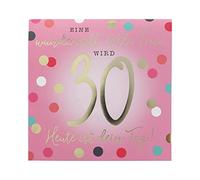 Depesche 0011694-003 Carte de vœux pop-up pour 30ème anniversaire avec musique et éléments lumineux et inscription originale 15,5 x 15,5 cm