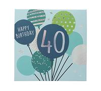 Depesche 0011694-006 Carte de vœux pop-up pour 40e anniversaire avec musique et éléments lumineux et inscription originale 15,5 x 15,5 cm