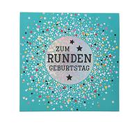 Depesche 0011694-014 Carte de vœux pop-up pour anniversaire rond, carte pliante avec musique, éléments lumineux et inscription originale 15,5 x 15,5 cm