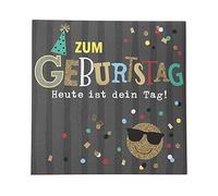 Depesche 0011694-016 Carte de vœux Pop-up Carte Anniversaire avec Musique et Éléments Lumineux, Inscription Originale 15,5 x 15,5 cm