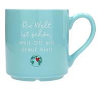 Depesche 0013594-020 Tasse préférée, motif n° 20, avec inscription en allemand (300 ml), en porcelaine, partiellement avec feuille dorée et impression intérieure