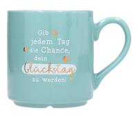 Depesche 0013594-033 Tasse préférée, motif n° 33, avec inscription en allemand : 300 ml, en porcelaine, partiellement recouverte d'une feuille dorée et impression intérieure