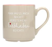 Depesche 0013594-040 Tasse préférée, motif n° 40, avec inscription en allemand (300 ml), en porcelaine, partiellement avec feuille dorée et impression intérieure