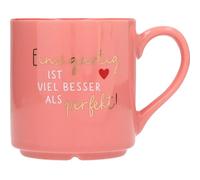 Depesche 0013594-045 Tasse préférée, motif n° 45, avec inscription en allemand (300 ml), en porcelaine, partiellement avec feuille dorée et impression intérieure