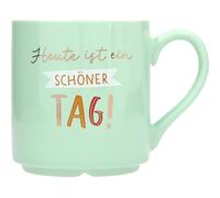 Depesche 0013594-046 Tasse préférée, motif n° 46, avec inscription en allemand (300 ml), en porcelaine, partiellement avec feuille dorée et impression intérieure