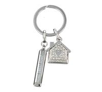 Depesche 0013720.09 Glamour Porte-clés en métal porte-bonheur avec maison, porte-clés et message d'amour à offrir