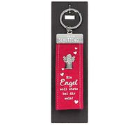 Depesche 10890.004 Porte-clés en Feutre avec Ange Gardien et Inscription EIN Engel soll Always bei Dir Sein, Rouge, env. 15 cm.