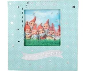 Depesche 11130-016 Carte d'anniversaire 3D pliante musicale et lumineuse 15,5 x 15,5 cm avec enveloppe assortie imprimée à l'intérieur et à l'extérieur