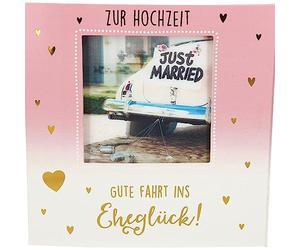Depesche 11130-043 Carte de mariage 3D pliante musicale et lumière 15,5 x 15,5 cm avec enveloppe assortie imprimée à l'intérieur et à l'extérieur