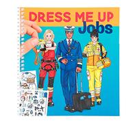 Depesche 11402 - Album d'autocollants « Dress Me Up Jobs » - 24 pages - Motifs avec différents métiers - Environ 18,6 x 17 x 1,3 cm