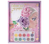 Depesche 11487 TOPModel - Colour me up Paper, papier aquarelle avec 10 motifs à colorier, pinceau et aquarelle inclus
