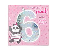 Depesche 11515-011 Carte d'anniversaire 6 ans avec texte original et enveloppe incluse Format 15,5 x 15,5 cm
