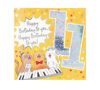 Depesche 11515-021 Carte d'anniversaire musicale avec texte intérieur original et enveloppe 15,5 x 15,5 cm