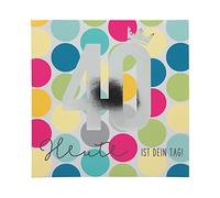 Depesche 11515-038 Carte d'anniversaire 40 ans avec texte original et enveloppe incluse Format 15,5 x 15,5 cm