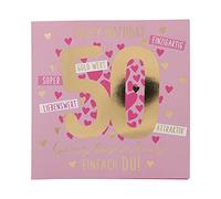 Depesche 11515-043 Carte d'anniversaire 50e anniversaire avec texte original et enveloppe 15,5 x 15,5 cm