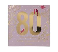 Depesche 11515-054 Carte d'anniversaire 80 ans avec texte original et enveloppe incluse Format 15,5 x 15,5 cm